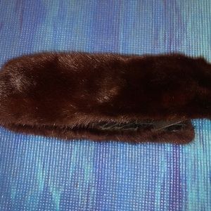 Mahogany mink headband